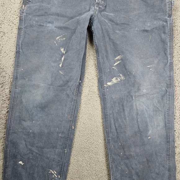 Carhartt Carpenter Jeans Men's 36x32 Work Pants Blue Distressed - Picture 5 of 13